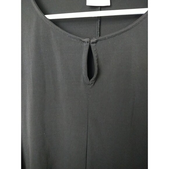 Chicos Black Keyhole Neck Hi Low Hemline. Size 3/L - Picture 4 of 11